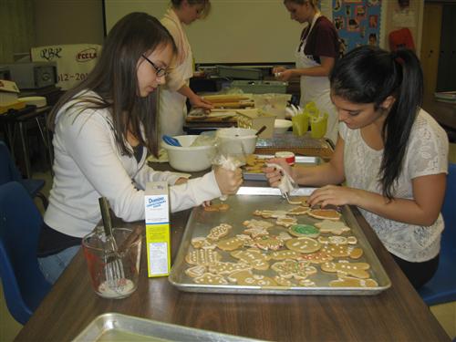 Baking Cookies for Red Bank Senior Center 