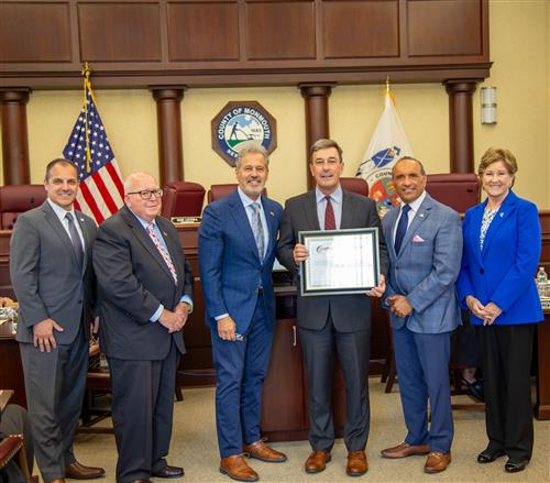 Superintendent Louis Moore Honored by Monmouth County Board of Commissioners for Fulbright Award